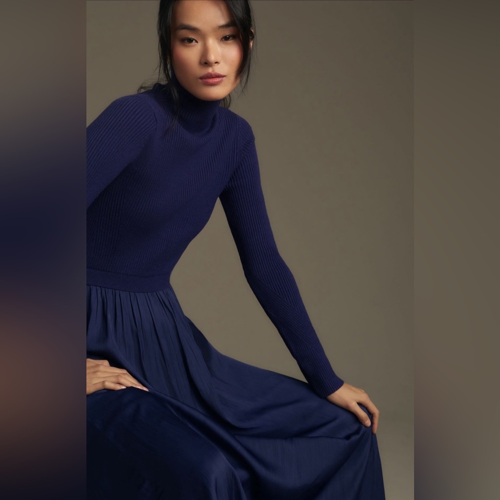 Anthropologie Navy Maxi Dress - Picture 4 of 13